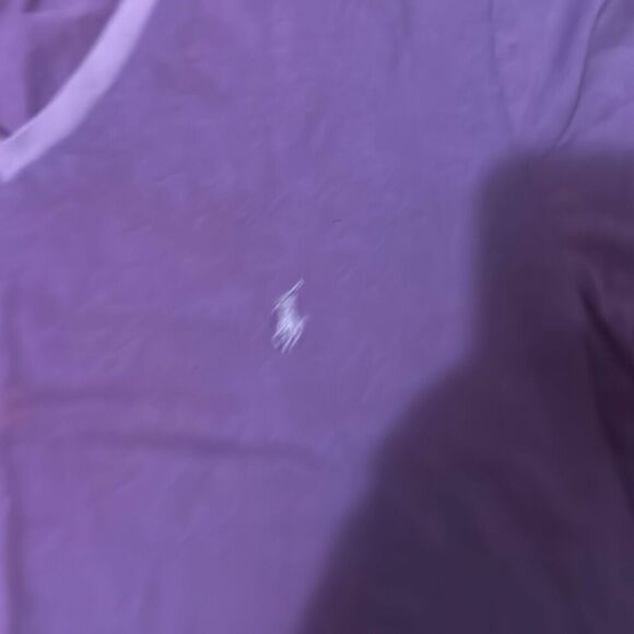 Vintage Ralph Lauren Sport Lavendar Purple 100% Cotton T-Shirt Size Medium with - Picture 3 of 8
